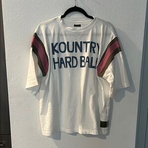 Kountry Hard Ball White Graphic Tee